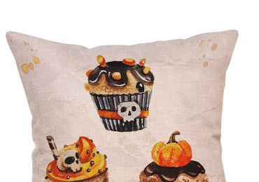 Halloween Pillow Cases  Linen Sofa Pumpkin ghosts