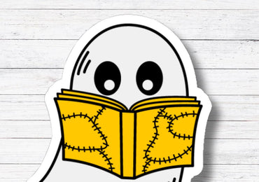 Stitched Book-Creepy Reader Stickers/Magnet