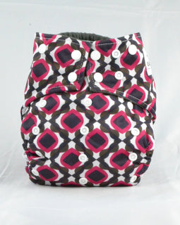 Earthlie Cloth Diaper - Red & Black