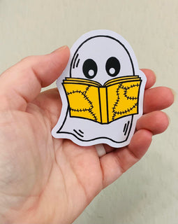 Stitched Book-Creepy Reader Stickers/Magnet