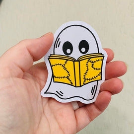 Stitched Book-Creepy Reader Stickers/Magnet