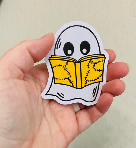 Stitched Book-Creepy Reader Stickers/Magnet